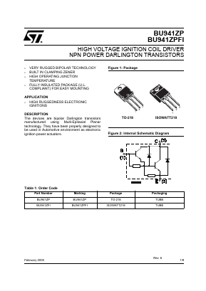 BU941ZFI Datasheet PDF STMicroelectronics