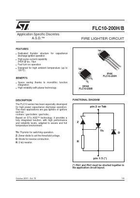 FLC10-200B Datasheet PDF STMicroelectronics