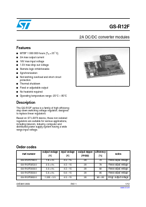 GS-R12F0182.0 Datasheet PDF STMicroelectronics