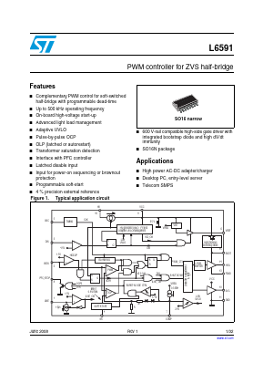 L6591TR Datasheet PDF STMicroelectronics