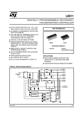 L6611D Datasheet PDF STMicroelectronics
