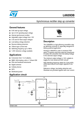 L6920DB Datasheet PDF STMicroelectronics