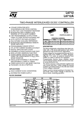 L6712 Datasheet PDF STMicroelectronics