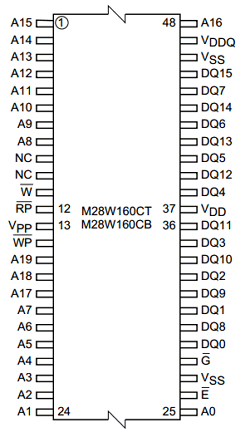 M28W160CB70N6 Datasheet PDF STMicroelectronics