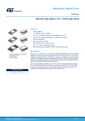 M54HC283DT Datasheet PDF STMicroelectronics