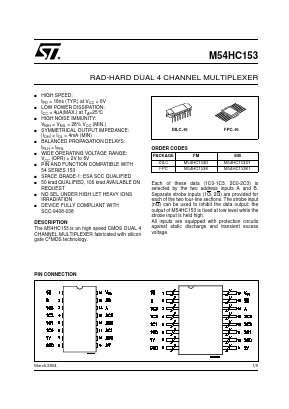M54HC153D1 Datasheet PDF STMicroelectronics