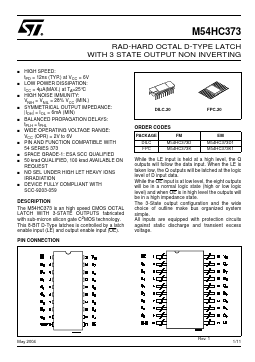 M54HC373D1 Datasheet PDF STMicroelectronics