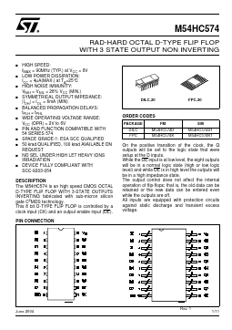 M54HC574D1 Datasheet PDF STMicroelectronics