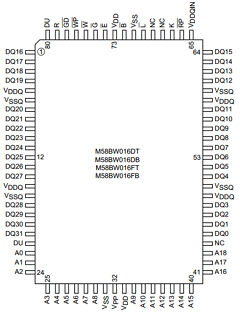 M58BW016DB70ZA3FF Datasheet PDF STMicroelectronics