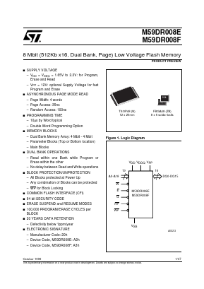 M59DR008F100N6T Datasheet PDF STMicroelectronics