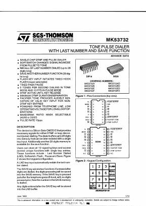 MK53732BD Datasheet PDF STMicroelectronics