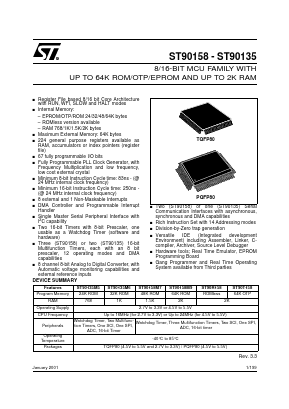 ST90135M4 Datasheet PDF STMicroelectronics