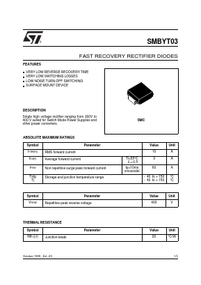 SMBYT03-30 Datasheet PDF STMicroelectronics