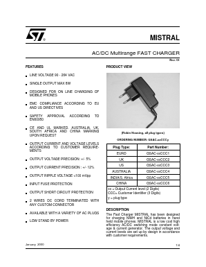MISTRAL Datasheet PDF STMicroelectronics