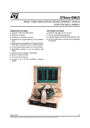 ST6246B-EMU2 Datasheet PDF STMicroelectronics