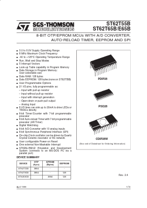 ST6255BB6 Datasheet PDF STMicroelectronics