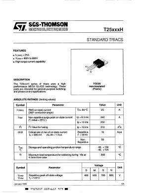 T2513SH Datasheet PDF STMicroelectronics