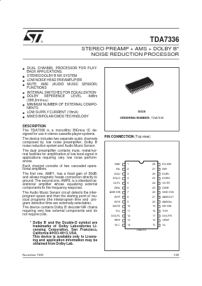 TDA7336 Datasheet PDF STMicroelectronics