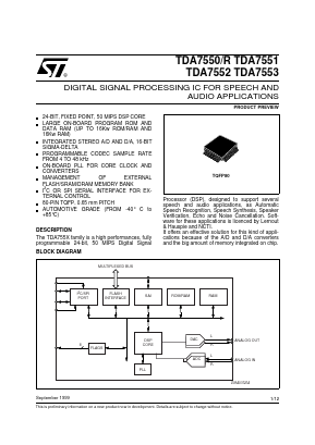 TDA7550 Datasheet PDF STMicroelectronics