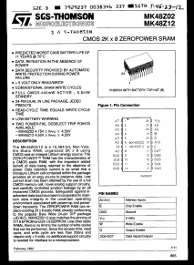 MK48Z0212 Datasheet PDF STMicroelectronics