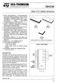Z84C30BC6 Datasheet PDF STMicroelectronics
