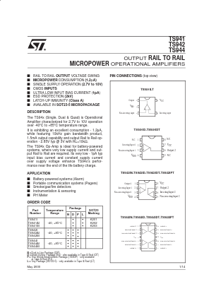 TS941IL Datasheet PDF STMicroelectronics