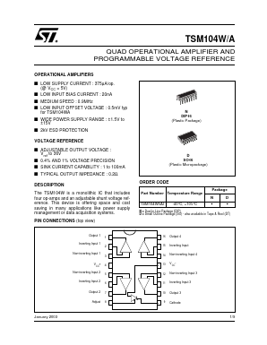 TSM104W-A Datasheet PDF STMicroelectronics