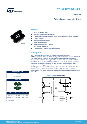 VN808-32-E Datasheet PDF STMicroelectronics