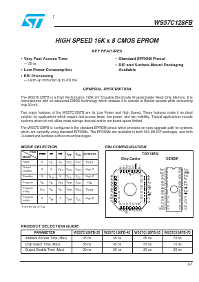 WS57C128FB-45D Datasheet PDF STMicroelectronics