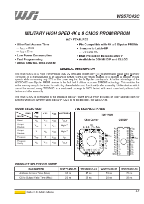 WS57C43C-35 Datasheet PDF STMicroelectronics