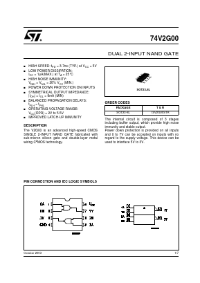 74V2G00 Datasheet PDF STMicroelectronics