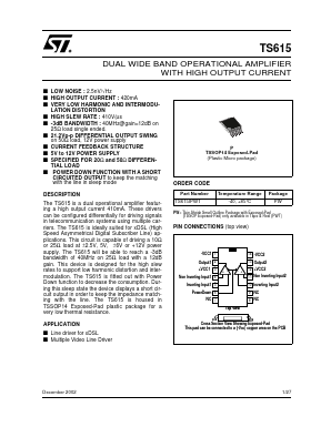 TS615 Datasheet PDF STMicroelectronics