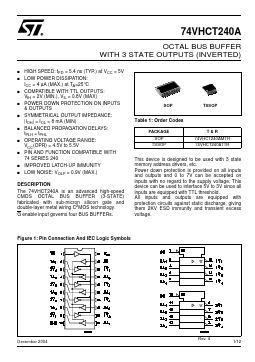 74VHCT240AMTR Datasheet PDF STMicroelectronics