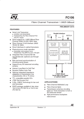 FC106 Datasheet PDF STMicroelectronics