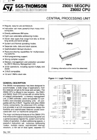 Z8002BB1V Datasheet PDF STMicroelectronics