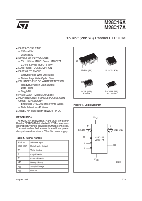 M28C17-25NS6 Datasheet PDF STMicroelectronics