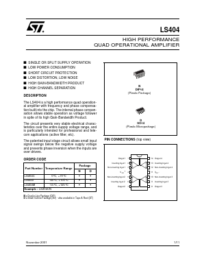 LS404C Datasheet PDF STMicroelectronics