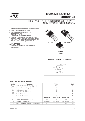 BU941ZT Datasheet PDF STMicroelectronics