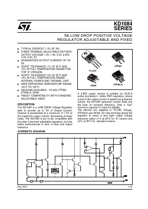 KD1084AV25 Datasheet PDF STMicroelectronics