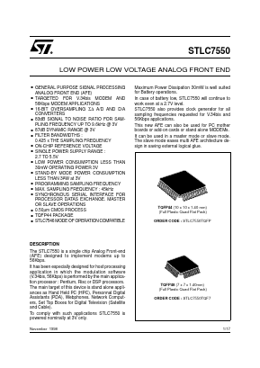 STLC7550 Datasheet PDF STMicroelectronics