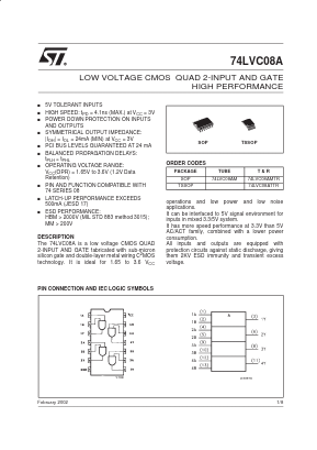 74LVC08AM Datasheet PDF STMicroelectronics