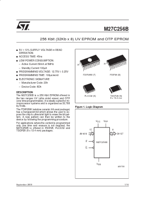 M27C256B_00 Datasheet PDF STMicroelectronics