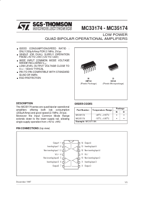 MC35174D Datasheet PDF STMicroelectronics