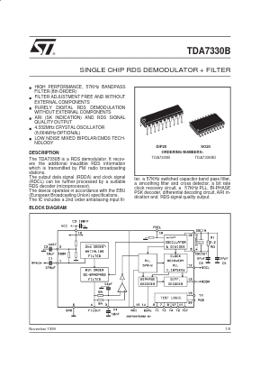 TDA7330BD Datasheet PDF STMicroelectronics