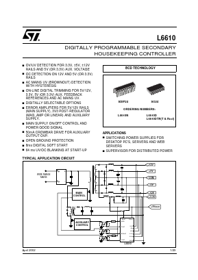 L6610N Datasheet PDF STMicroelectronics