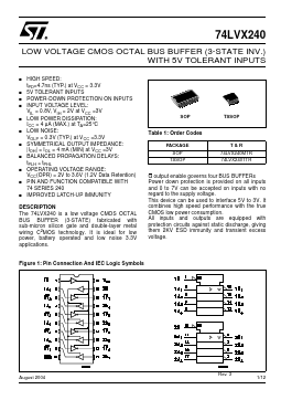 74LVX240M Datasheet PDF STMicroelectronics