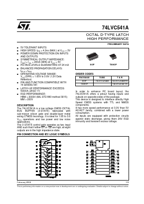 74LVC541AM Datasheet PDF STMicroelectronics