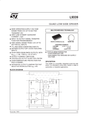 L9339MD Datasheet PDF STMicroelectronics