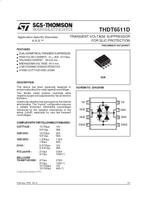 DT651D Datasheet PDF STMicroelectronics