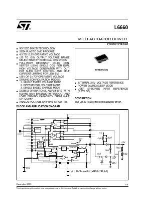 L6660 Datasheet PDF STMicroelectronics